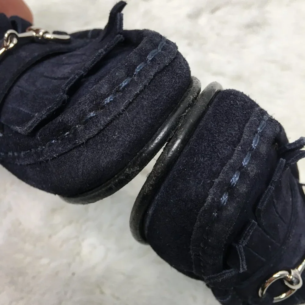 Gucci Toddler Boy Blue Horsebit Suede Slip on Shoes Size 26 / 9.5 US